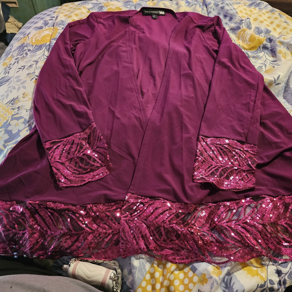 Antthony Magenta Camisole with Fuchsia Sequin Accents